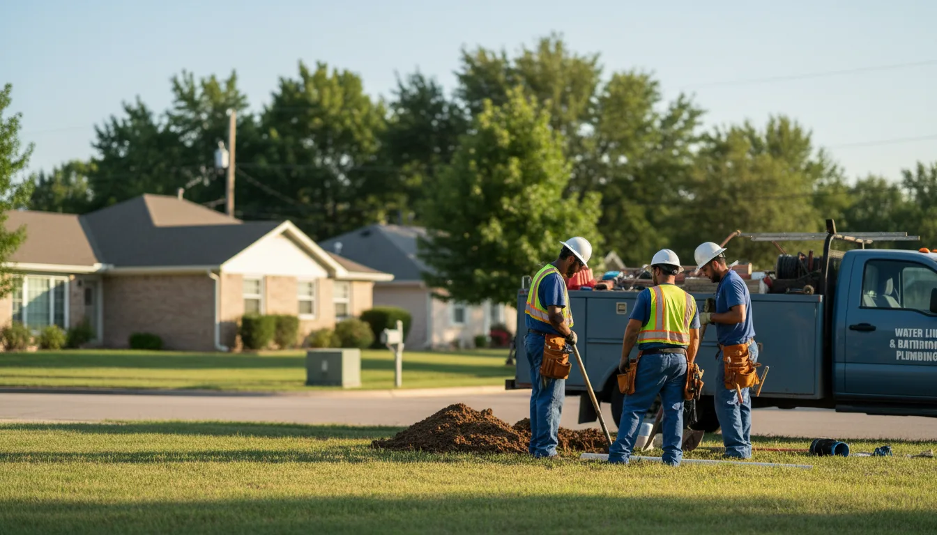 Residential water line and bathroom plumbing service in Green Forest, AR